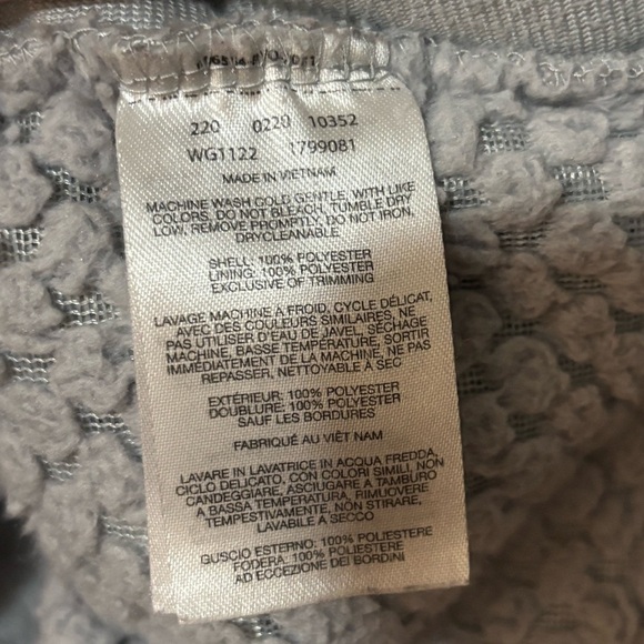 Columbia girls’ fire side sherpa full-zip coat grey/pink size small 7/8 - Picture 4 of 4